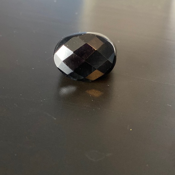 Black onyx statement ring - size 6 - Picture 2 of 5